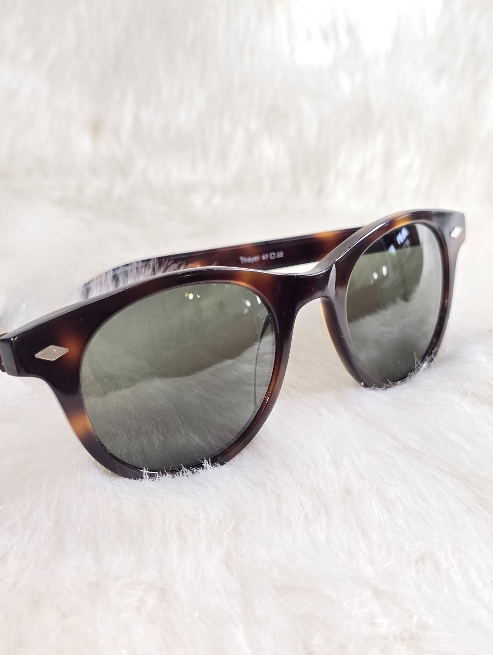 Steven Alan Thayer Vintage Brown Tortoise Shell Round Unisex Sunglasses - Picture 7 of 11